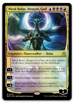 Nicol Bolas, Dragon-God #205 (Foil) (NM) Ravnica Remastered RVR Magic MTG - Image 1