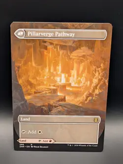 MTG - Needleverge Pathway \ Pillarverge Pathway - BORDERLESS - Land - ZNR #288 - Image 2