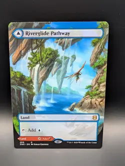 MTG - Riverglide Pathway \ Lavaglide Pathway - BORDERLESS - Land UR - ZNR #289 - Image 1