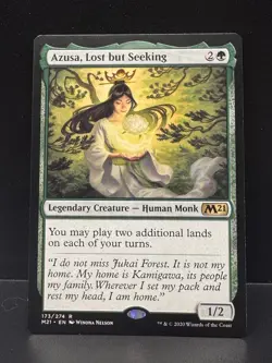 Magic: The Gathering Azusa, Lost but Seeking Core Set 2021 Rare Green 173/274 R… - Image 1