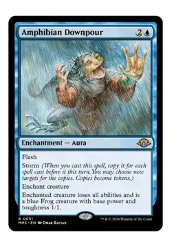 1x MTG Amphibian Downpour - Modern Horizons 3 Rare! NM Mint! - Image 1