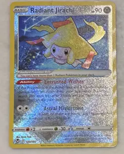Pokemon Radiant Jirachi 120/195 Swsh12: Sword & Shield Silver Tempest Holo TCG - Image 1