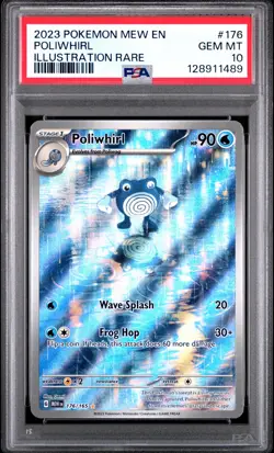 2023 POKEMON MEW EN-151 ILLUSTRATION RARE #176 POLIWHIRL PSA 10 - Image 1