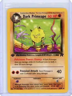 Dark Primeape Team Rocket Uncommon 1st Edition 43/82 1999 Pokemon - Image 1