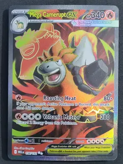 Mega Camerupt EX 156/132 Ultra Rare Mega Evolution Pokemon TCG - Image 1