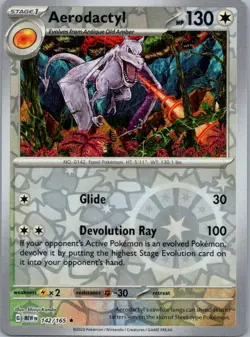 Pokemon Aerodactyl SV: Scarlet & Violet 151 142/165 Near Mint NM Reverse Holo - Image 1