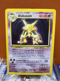 Pokemon TCG - ALAKAZAM - 1/102 - HOLO - UNLIMITED - BASE SET 1999 - HP/DMG - Image 1