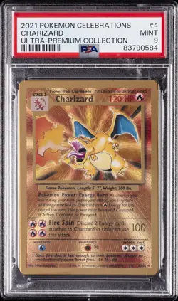 2021 POKEMON CELEBRATIONS ULTRA-PREM COLL #4 CHARIZARD PSA 9 - Image 1