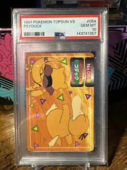 1997 Pokemon Japanese Topsun VS #054 Psyduck PSA 10 - Image 1