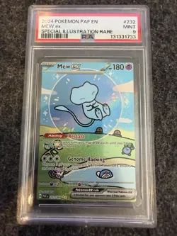 Pokemon Mew EX Paldean Fates Bubble Mew Sir 2024 PSA 9 - Image 1
