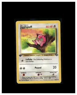 1999 Pokemon TCG Jigglypuff 54/64 Jungle 1st Edition - Image 1