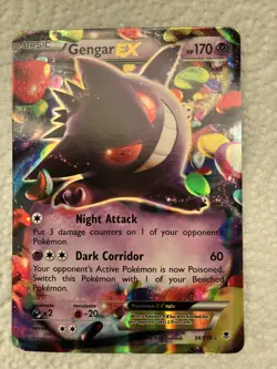 Gengar EX Ultra Rare XY - Phantom Forces Pokemon 34/119 Rare - Image 2