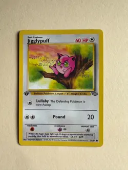 Pokemon TCG Jigglypuff Jungle 54/64 WOTC Vintage 1999 1st Edition - Image 1
