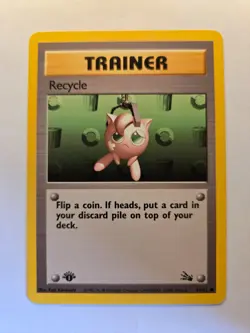 Recycle [1st Edition] #61 Pokemon Fossil HP - Image 1