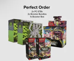[PRESALE] Pokemon Center Perfect Order PC 2 ETB, 1Booster Box, 2 Booster Bundles - Image 1
