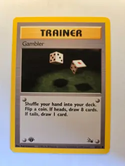 Gambler [1st Edition] #60 Pokemon Fossil HP - Image 3
