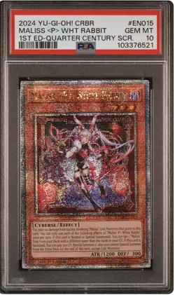 2024 YU-GI-OH! CRBR #EN015 MALISS P WHT RABBIT 1ST EDITION PSA 10 - Image 1
