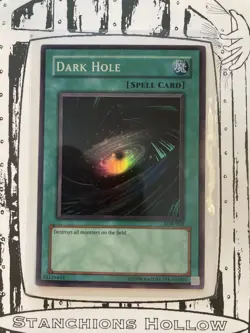 Yu-Gi-Oh! TCG Dark Hole - The Legend of Blue Eyes White Dragon (LOB-052) SR NM - Image 1