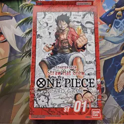 ENGLISH - ONE PIECE TCG: Straw Hat Crew Starter Deck (ST-01) New/Sealed RARE CCG - Image 1