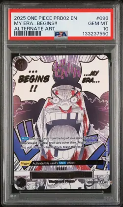 2025 ONE PIECE OP09-096 PRB02 #096 MY ERA...BEGINS!!! EVENT ALT ART TEACH PSA 10 - Image 1