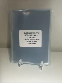 Regular Trading Card Protector Clear Plastic Penny Sleeves Pack of 100 - Image 1