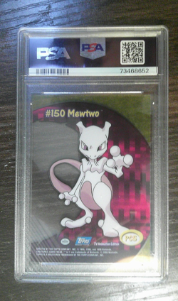 PSA 8 2000 TV Animation Clear Card Mewtwo PC5 Pokemon Card Vintage Beauty - Image 2