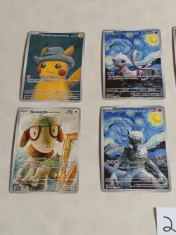 8 Pokemon x Van Gogh Black Star Promo ACG Art Card - read description - Image 2