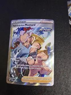 Rapid Strike Style Mustard 162/163 Battle Styles Full Art Pokemon Card Near Mint - Image 1