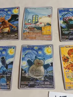 8 Pokemon x Van Gogh Black Star Promo ACG Art Card - read description - Image 3