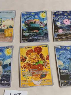 8 Pokemon x Van Gogh Black Star Promo ACG Art Card - read description - Image 4