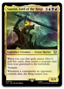 Sauron, Lord of the Rings #4 (Foil) (NM) Lord of the Rings LTC Magic MTG - Image 1