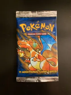 Pokemon TCG Base Set Unlimited Booster Pack Charizard Art WOTC Sealed - Image 1