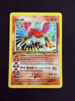 Pokemon TCG Ho-Oh Neo Revelation 1st Edition 7/64 Holi Rare NM - Image 1