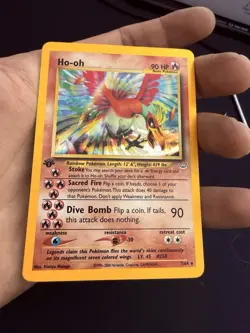 Pokemon TCG Ho-Oh Neo Revelation 1st Edition 7/64 Holi Rare NM - Image 3