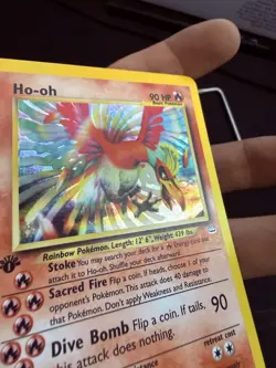 Pokemon TCG Ho-Oh Neo Revelation 1st Edition 7/64 Holi Rare NM - Image 4