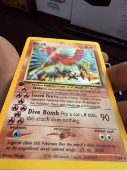 Pokemon TCG Ho-Oh Neo Revelation 1st Edition 7/64 Holi Rare NM - Image 5