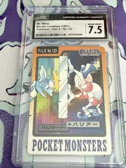 Mr. Mime File No.122 Bandai Pocket Monsters 1997 Japan Pokemon Carddass CGC 7.5 - Image 1