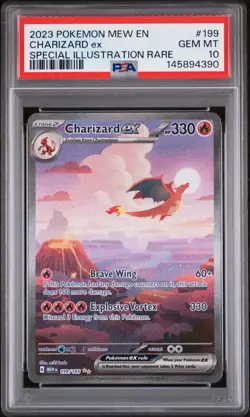 Pokemon TCG Charizard EX 199/165 Special Illustration Rare SV 151 PSA 10 - Image 1