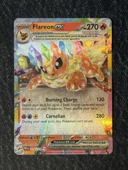 2025 POKEMON TCG S&V PRISMATIC EVOLUTIONS FLAREON EX PRE EN 014/131 HOLO! - Image 1