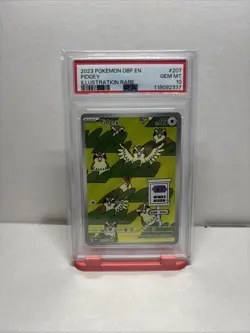 2023 Pokemon Obf En - Obsidian Flames Pidgey Illustration Rare 207/197 PSA 10 - Image 1
