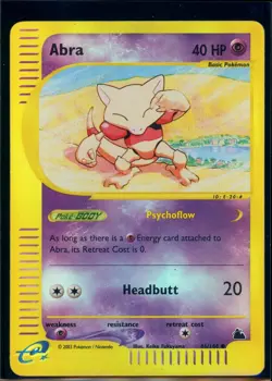 Pokemon SKYRIDGE - #46/144 Abra - Reverse Holo - ENG - Heavily Played - Image 1