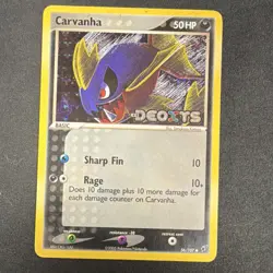 Pokemon Carvanha Holo 56/107 EX Deoxys - Image 1
