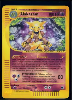 Pokemon EXPEDITION - #1/165 Alakazam - Reverse Holo - ENG - Lightly Played - Image 1