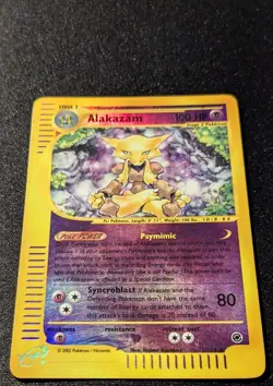 Pokemon EXPEDITION - #1/165 Alakazam - Reverse Holo - ENG - Lightly Played - Image 4
