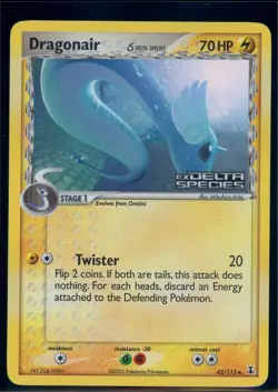Pokemon EX DELTA SPECIES - #42/113 Dragonair - Reverse Holo - ENG - LP+ - Image 1