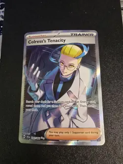 Colress's Tenacity 087/064 Ultra Rare Full Art Trainer Shrouded Fable Pokemon NM - Image 1