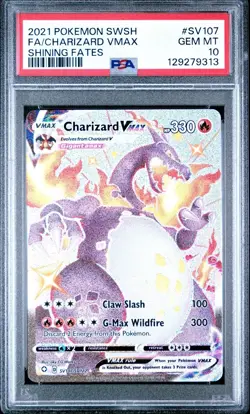 2021 Pokemon SWSH FA/Charizard VMAX Shining Fates #SV107 PSA 10 Gem Mint 📈 - Image 1
