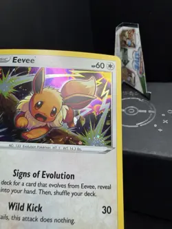 Pokemon TCG Sword & Shield Eevee SWSH118 Black Star Promo Cosmos Holo NM! - Image 2