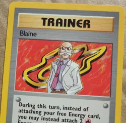 Blaine 100/132 Rare Gym Challenge Non-Holo Trainer Pokemon NM/LP - Image 2