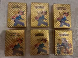 LOT of 6 Boxes of POKEMON GOLD FOIL CARD DECK Gold **NEW** **SEALED** **RARE** - Image 1